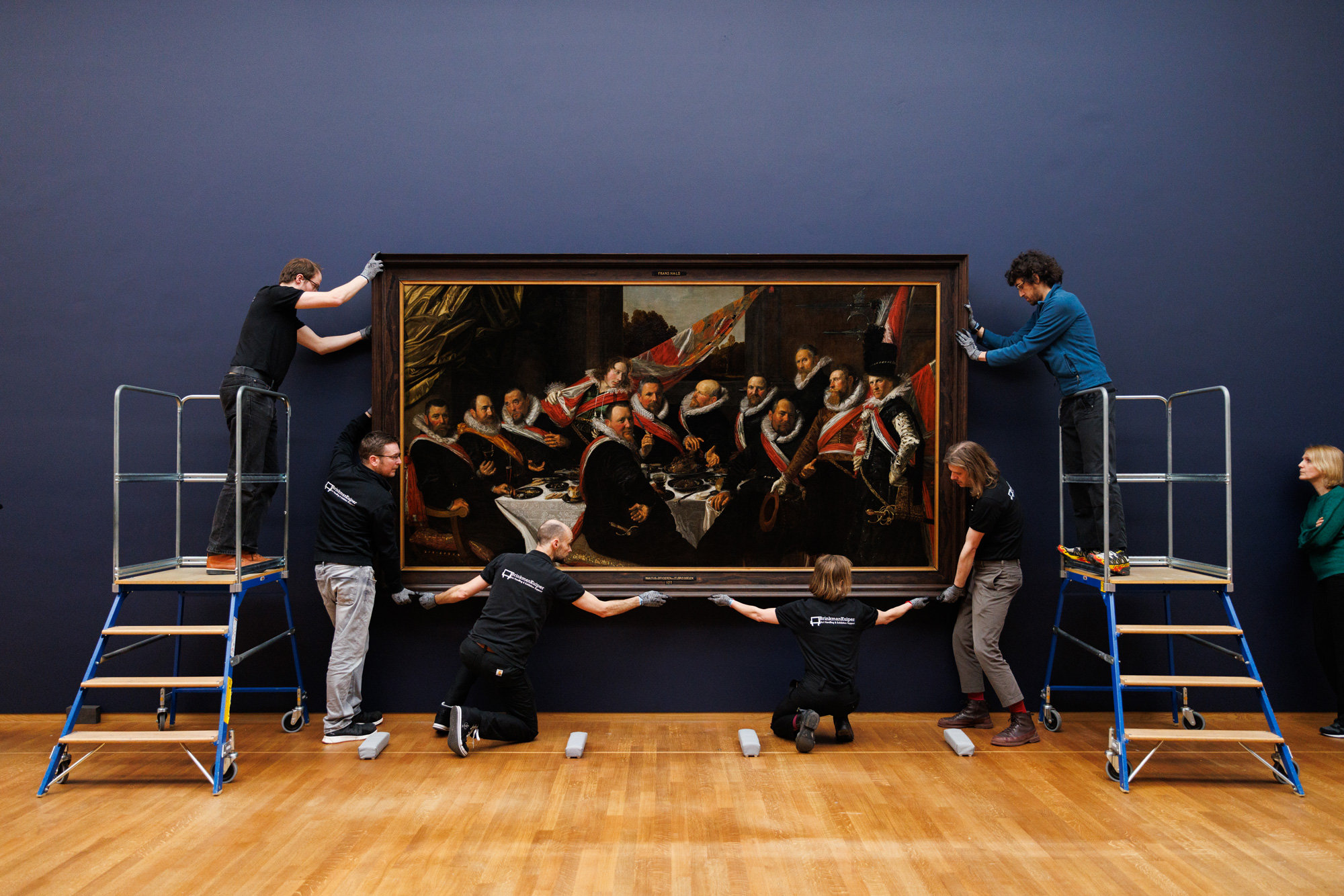 Installatie van het Feestmaal van de officieren van de St. Jorisschutterij uit het Frans Hals Museum, Haarlem Foto: Rijksmuseum/ Kelly Schenk